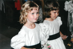 My co-flower girl, Emily, was this grumpy the entire day.