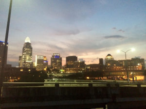 Cincinnati skyline at night